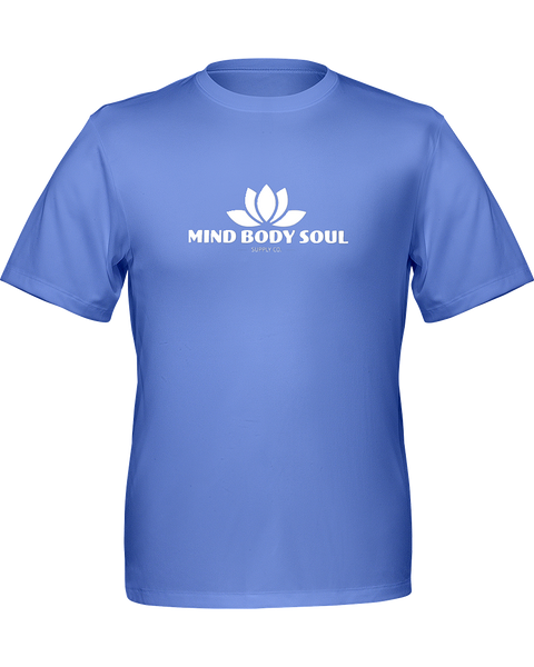 Mind Body Soul Supply Co. White Logo DriFit t-shirt - Prints by Crusader