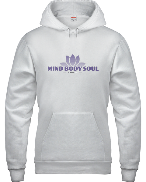 Mind Body Soul Supply Co. Hoodie (Purple Logo) - Prints by Crusader