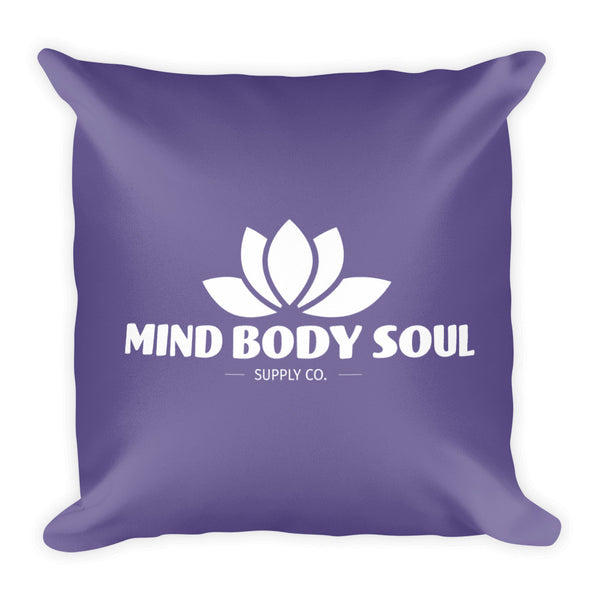 Mind Body Soul Supply Co. Purple Pillow - Prints by Crusader