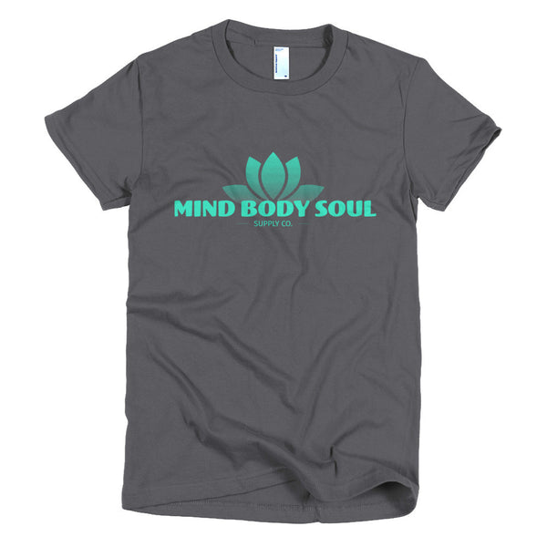 Women's Mind Body Soul Green Logo t-shirt - Prints by Crusader