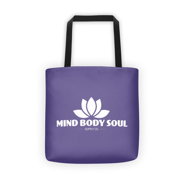 Mind Body Soul Supply Co. Purple Tote Bag - Prints by Crusader